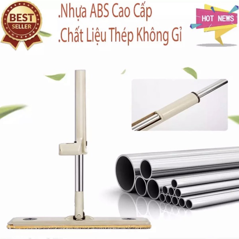 [FREESHIP] Cây lau nhà tự vắt phẳng thông minh Spin Mop xoay 360 độ.