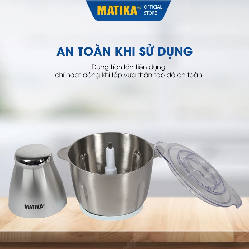 Máy Xay Thịt MATIKA 2L Cối Inox MTK-3225