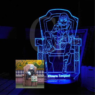 [ẢNH THẬT TỪ SHOP] Đèn Ngủ ANIME ĐÈN LED 3D Tensei Shitara Slime Rimuru Tempest Type 04 ATSS0104 16 màu tùy chỉnh