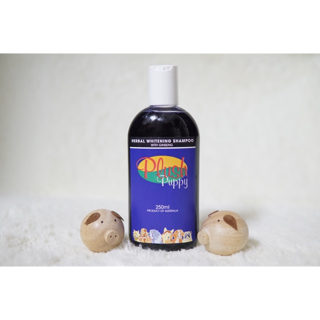 Dầu tắm trắng, giữ màu tinh chất sâm Plush Puppy 250ml - Herbal Whitening Shampoo with Ginseng