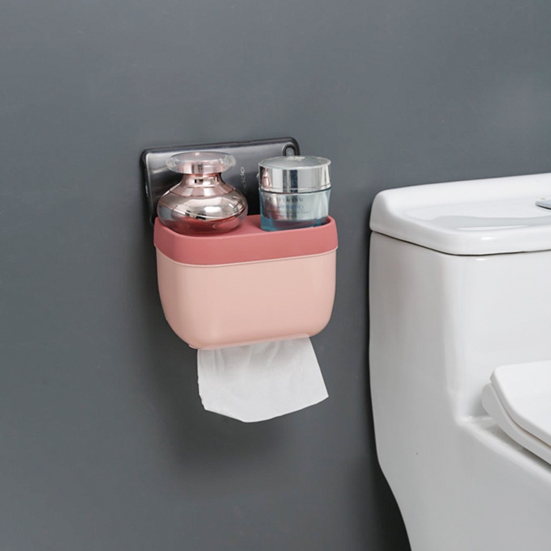 Hộp đựng cuộn khăn giấy vệ sinh không cần khoan lỗ