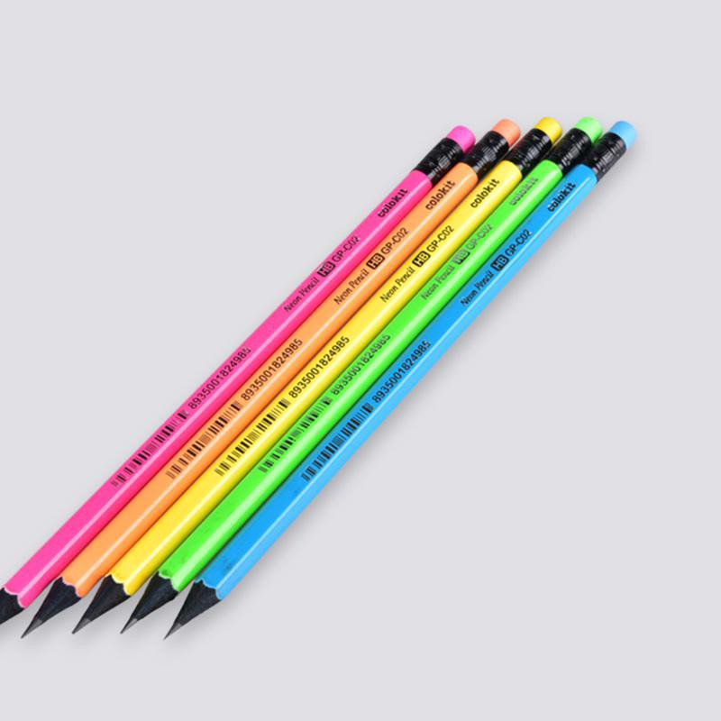 Bút Chì Neon COLOKIT GP-C01/GPC02 (Hộp 5 cây đủ màu)