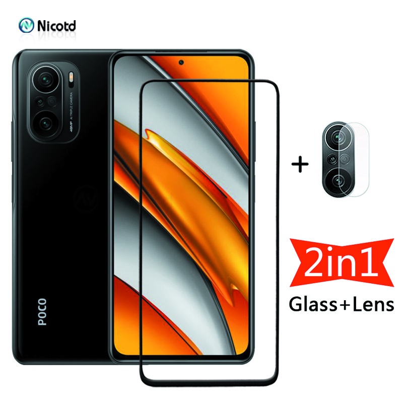 Kính Cường Lực Bảo Vệ Toàn Màn Hình Và Ống Kính Máy Ảnh Cho Xiaomi Poco F3