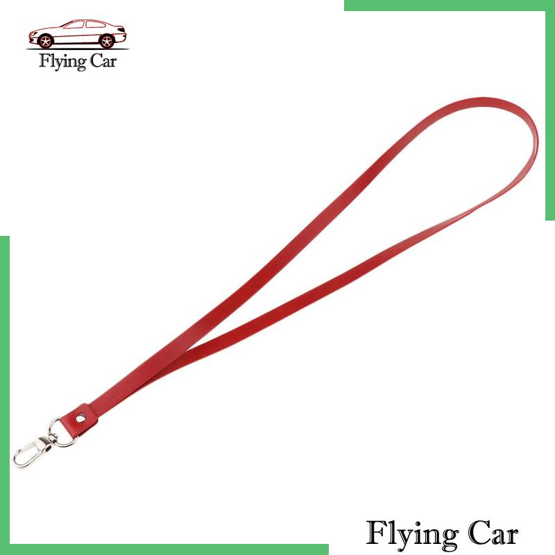 Dây Đeo Cổ Bằng Da PU Màu Đen Kèm Kẹp Kim Loại Cho Thẻ ID [Lzdjfmy2]