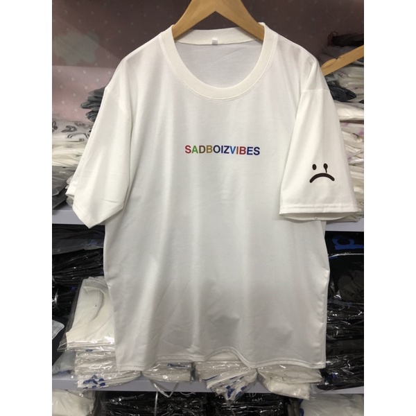 áo thun Sadboiz tay lỡ 7 màu Nam Nữ Oversize Unisex conton