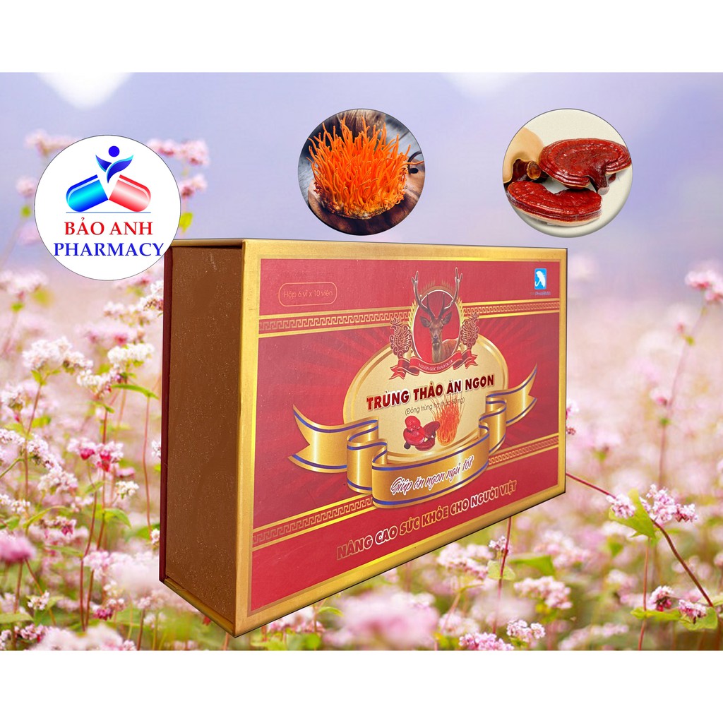 Viên Trùng Thảo Ăn Ngon - Ăn ngon, ngủ ngon - Hộp 60 viên | Thế Giới Skin Care