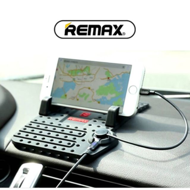 Giá đỡ + Đế sạc Car Holder Remax trên oto cho điện thoại chính hãng