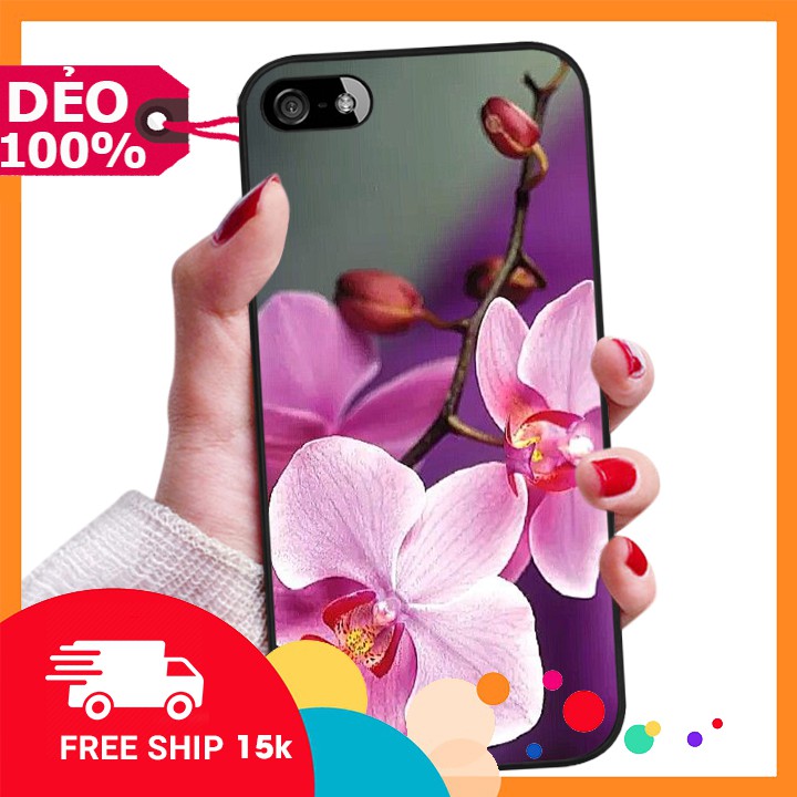 ỐP LƯNG DẺO IPHONE 5 ĐỦ DÒNG HÌNH NỀN FLOWER NHẸ NHÀNG PHỦ BÓNG NHƯ GƯƠNG