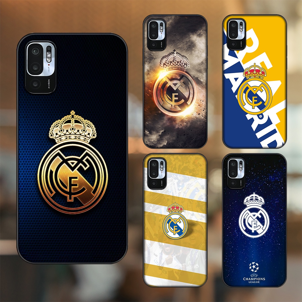Ốp lưng Xiaomi Redmi Note 10 5G viền đen in hình Real Madrid