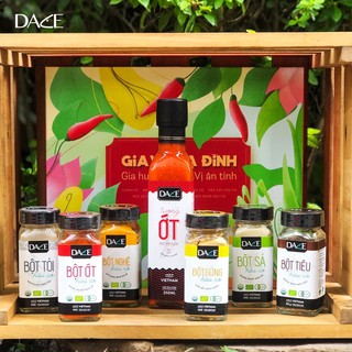 Gia vị hữu cơ DACE bột tỏi hữu cơ, bột gừng hữu cơ, bột sả hữu cơ, nghệ hữu cơ, ớt hữu cơ Úda gia vị organic