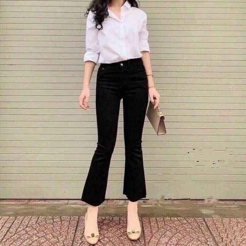 2443 Quần Jean Jeans Loe Cắt Gấu Tag Hồng Fanegu Siêu Xinh