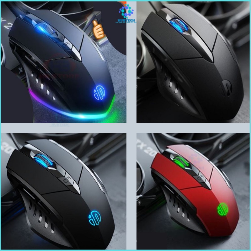 Chuột gaming có dây silent Inphic PW1 - hỗ trợ chơi game và văn phòng, led rgb 12 chế độ