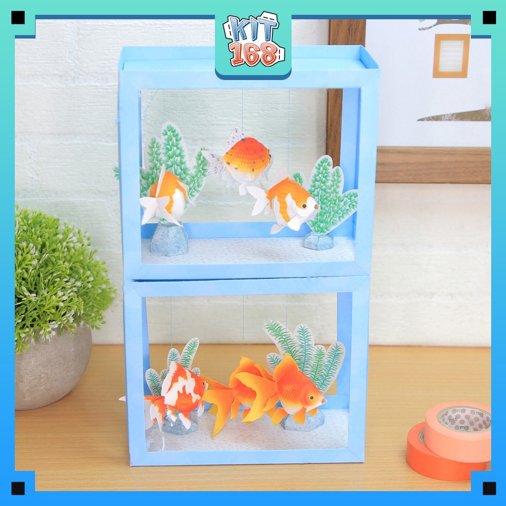Mô hình giấy động vật Hồ cá vàng ver 2