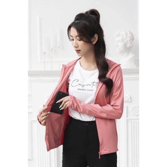 Áo chống nắng NỮ 2 lớp Gu vải thông hơi kim cương xuất dư ngăn tia UV tuyệt đối