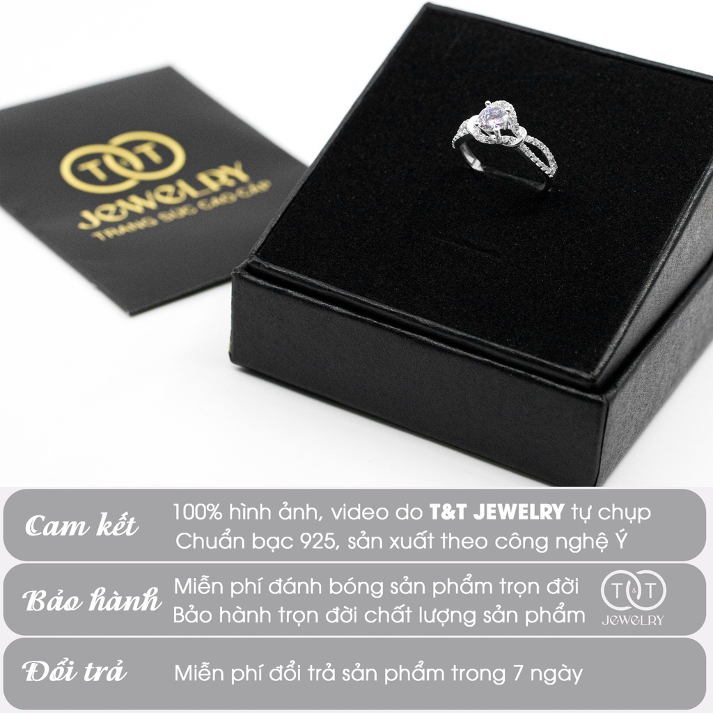 Nhẫn Bạc Nữ Họa Tiết Đan Vô Cực Cá Tính s925 T&amp;T Jewelry cao cấp NN042