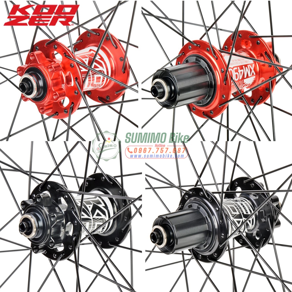 Bánh bộ nhôm KOOZER XF2046 - Đùm XM490 cối HG 11 Speed - Thắng dĩa