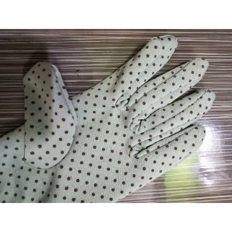 Bao tay chống nắng cotton chấm bi 3 tấc 2 lớp