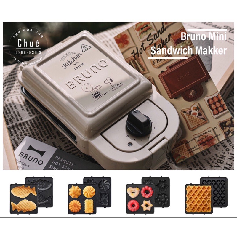 MÁY NƯỚNG SANDWICH BRUNO MINI