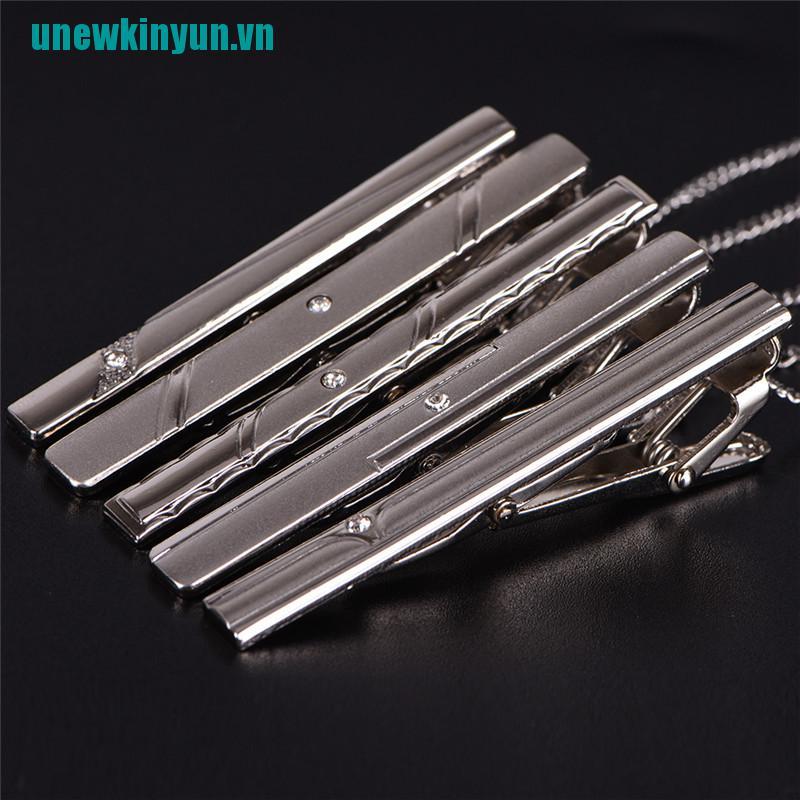 Y●Kẹp Cà Vạt Thép Không Gỉ Xi Mạ Bạc Cho Nam