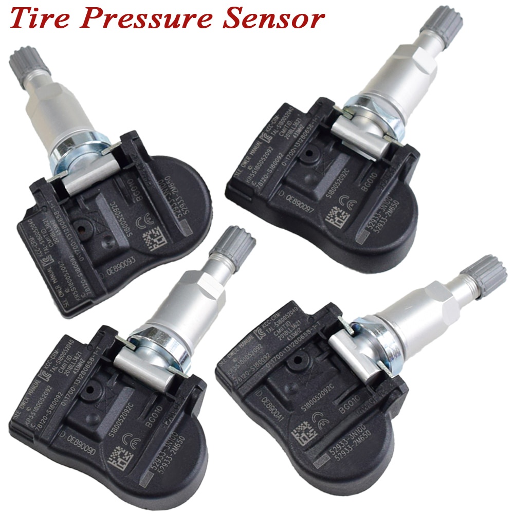 Bộ 4 cảm biến áp suất lốp xe Hyundai Accent Genesis Coupe Kia Sorento TPMS 433Mhz 52933-3N100 529333N100