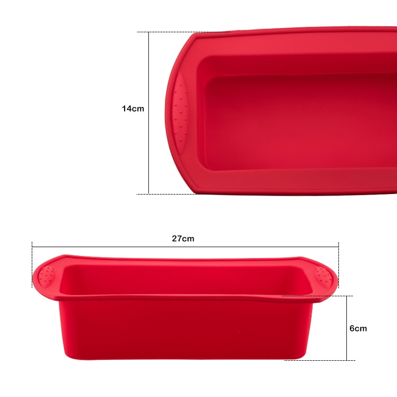 Khuôn silicone nướng bánh mì hình chữ nhật chống dính tiện lợi dành cho nhà bếp gia đình