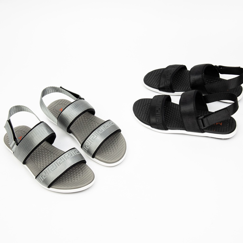 Giày Sandal Nam MWC Đế 1.5CM Quai Ngang 2 Màu Đen Xám Cá Tính NASD- 7048