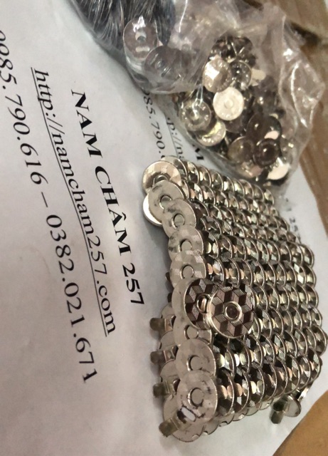 [Xả Kho] Combo 100 cái nam châm khuy sổ da D14mm