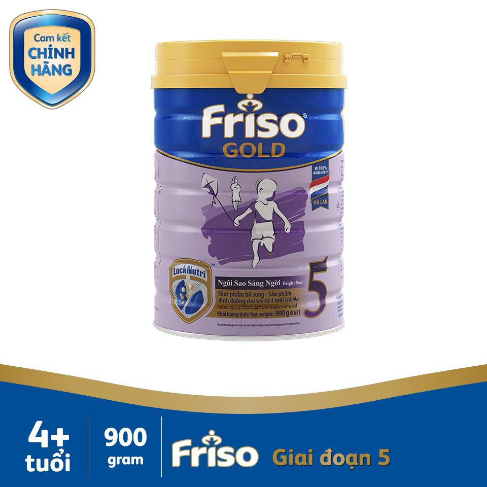 Sữa Frisolac Gold 5 cho bé trên 2 tuổi, 900g