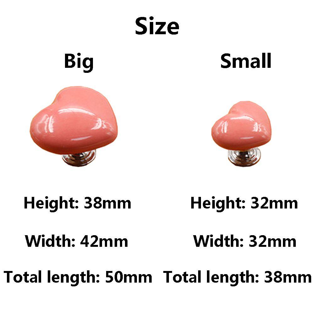 Tay Cầm Ngăn Kéo Tủ Hình Trái Tim Kích Thước 50 / 38mm Màu Sắc
