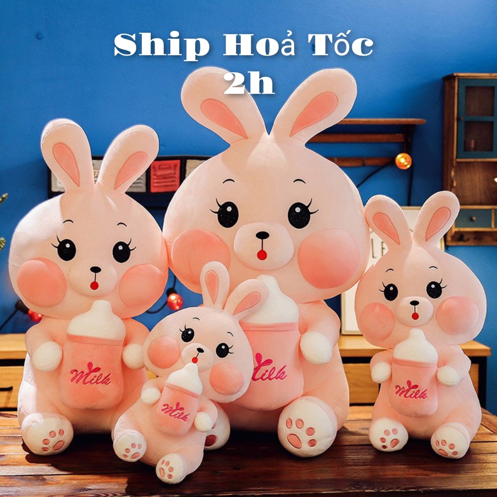 Gấu Bông Thỏ Ôm Bình Siêu Cưng size 80cm - Thỏ Bông Ôm Bình Mik
