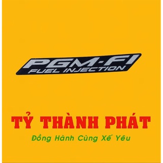 Tem chử pgm fi xe đen nhám