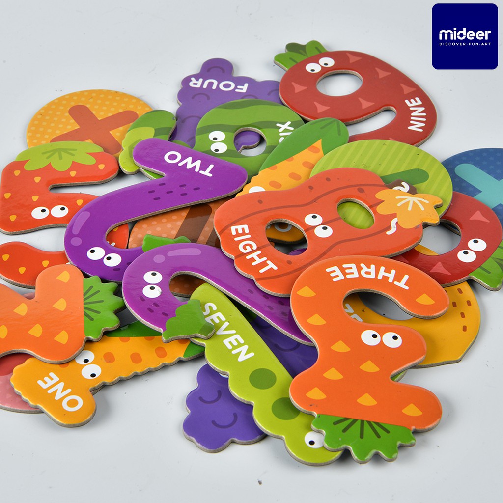 Mideer 2064 - Mideer 2102 Bộ Chữ Cái và Bộ Chữ Số Nam Châm Mideer Letter Magnets Number Magnets (Dành Cho Bé từ 2 Tuổi)