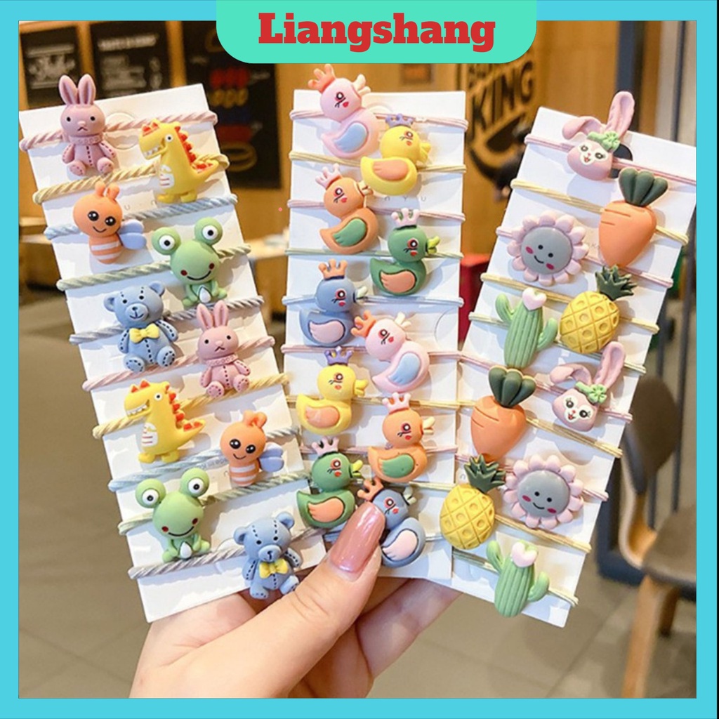 Set 10 dây buộc tóc cho bé gái hình ngộ nghĩnh đáng yêu