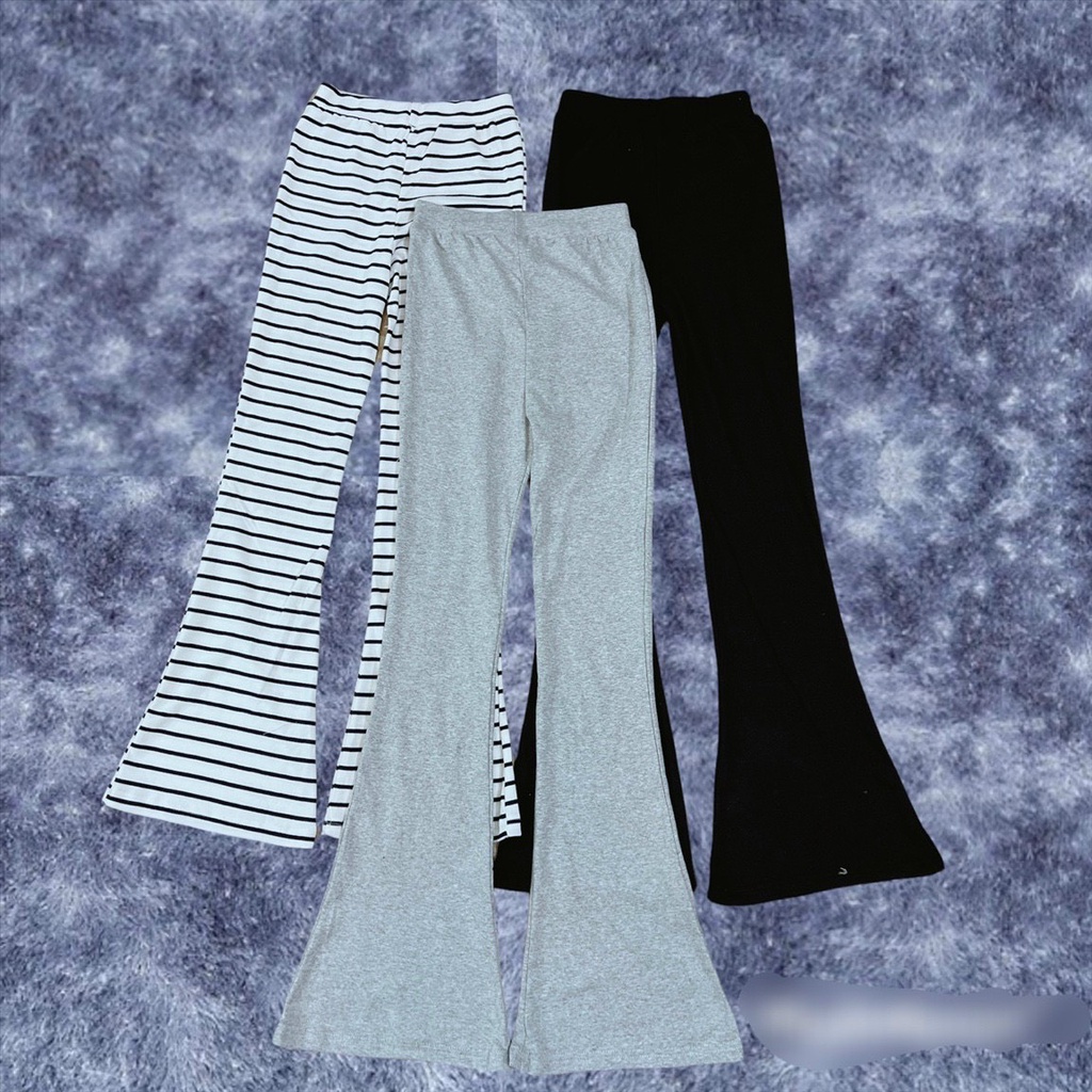 quần thun dài dáng loe chất cotton mềm kna