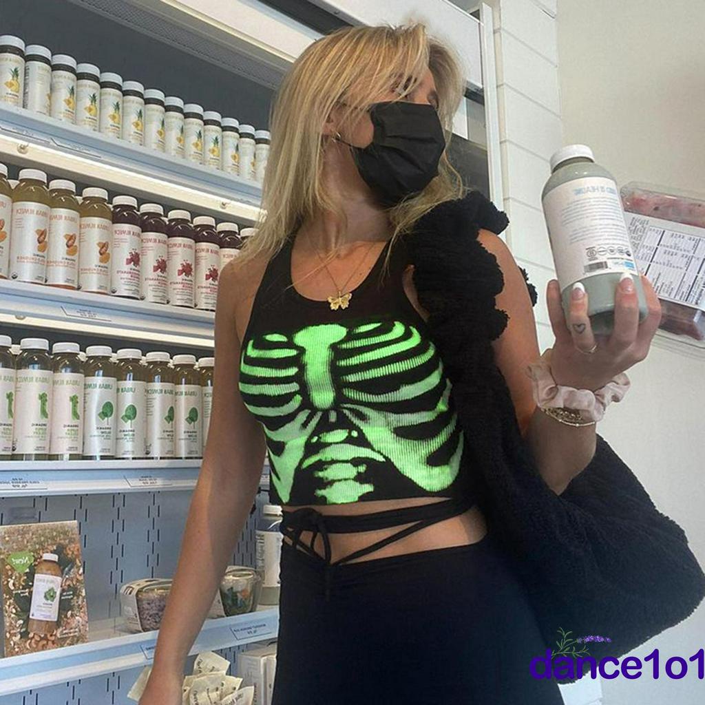 Áo thun nữ không tay in hình phong cách cá tính