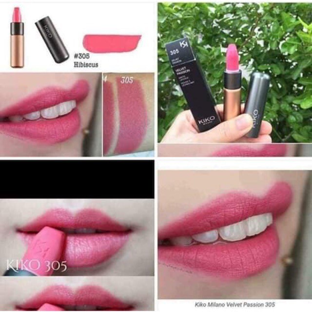Son lì có dưỡng  KiKo 305 hồng san hô xinh xắn