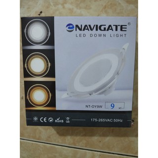 Đèn âm trần 9w navigate 3 chế độ hàng cao cấp bh 2 năm