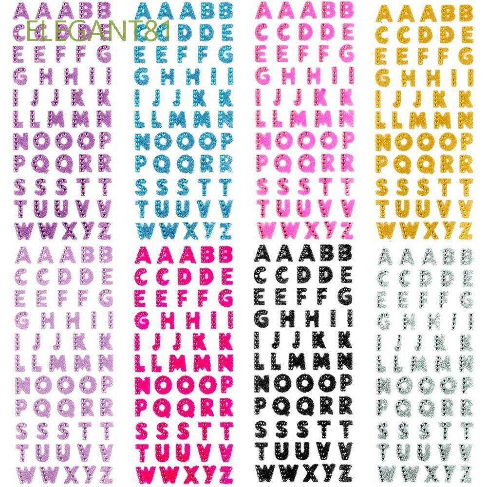 Set 81 Miếng Dán Tường Trang Trí Hình Chữ Cái Từ A-Z Nhiều Màu Sắc