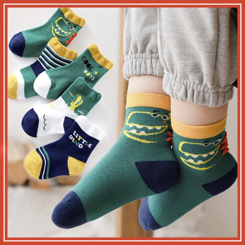 Tất cao cổ thu đông trẻ em BabyloveGo, 1 đôi vớ len ấm họa tiết đáng yêu cho bé NoraKid socks