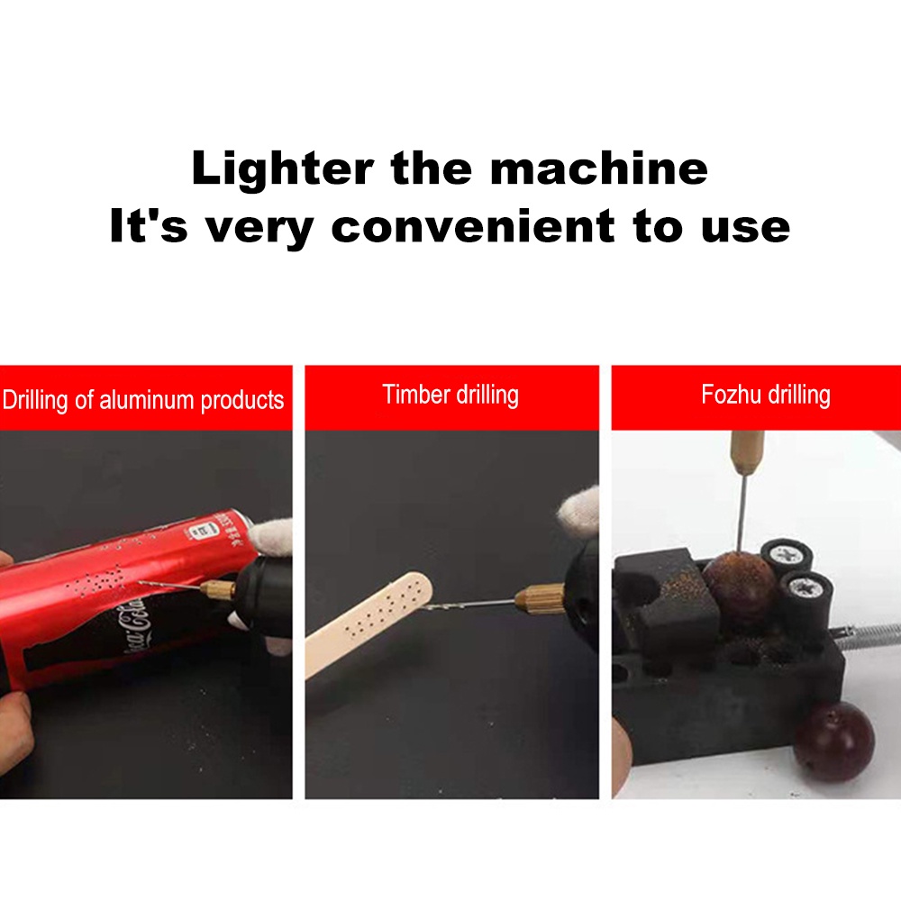 Bộ máy khoan điện Adieepen kèm mũi khoan dùng làm mặt trang sức / nhựa / gỗ thiết kế chuyên dụng