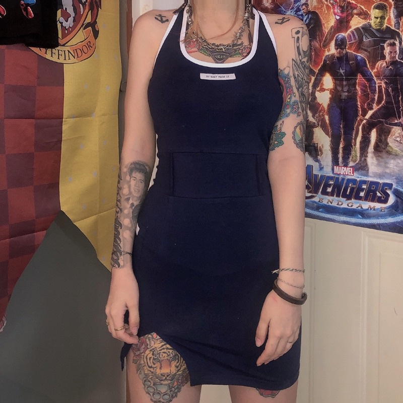 [Hàng Có Sẵn] Đầm Thun Cổ Yếm Ôm Body Tôn Dáng Chất Đẹp Co Dãn 4 Chiều Dành Cho Nữ | BigBuy360 - bigbuy360.vn