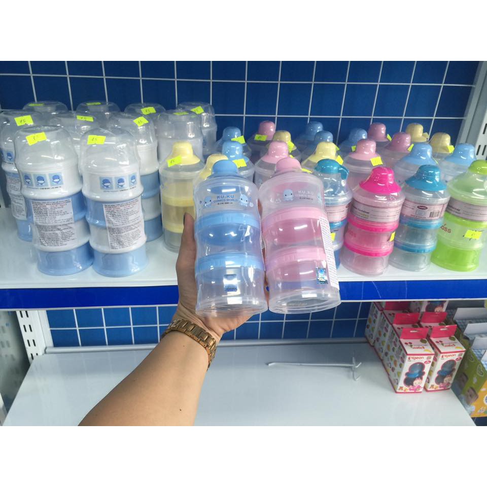 Hộp Chia Sữa 3 Ngăn Kuku KU5318 Tiện Lợi