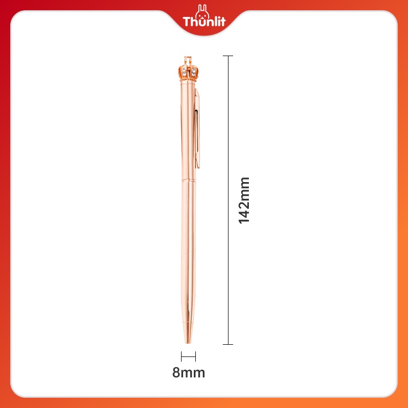 Bút Thunlit Bi Đầu Kim Loại 1.0mm Thiết Kế Hình Vương Miện Độc Đáo