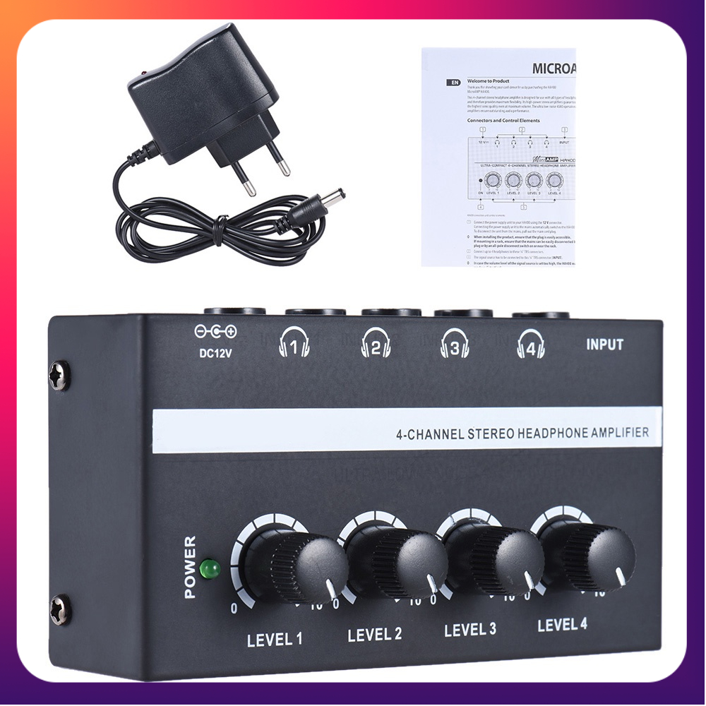 Bộ Khuếch Đại Âm Thanh Mini 4 Kênh Siêu compact HA400