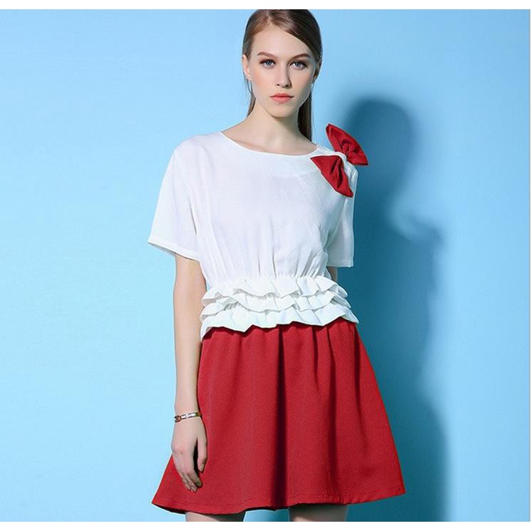 XY840 Đầm xòe nữ hè ngắn tay hàng nhập