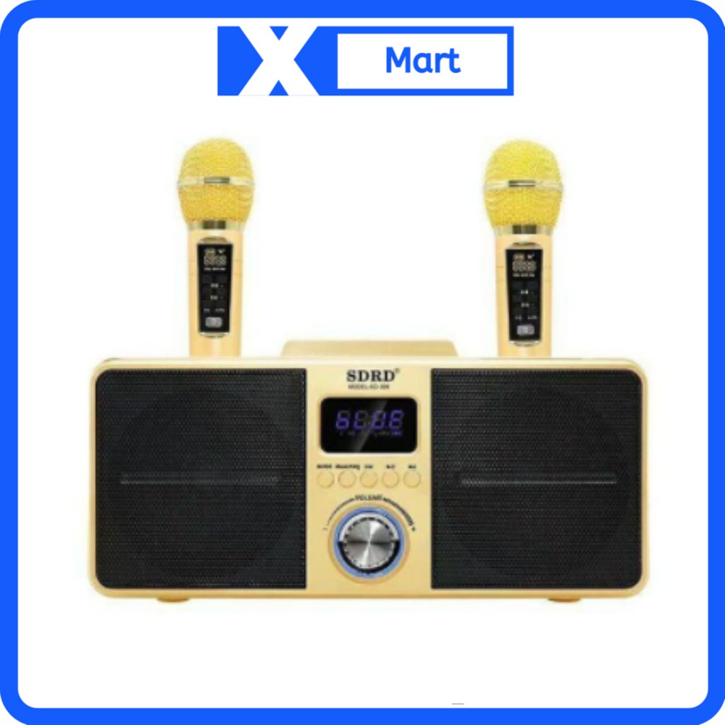 Loa Bluetooth Karaoke SDRD SD309 tặng kèm 1 micro không dây chính hãng công suất 20W