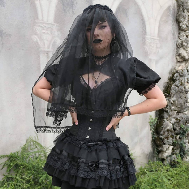 Phụ Kiện Cài Tóc Phối Lưới Vành Hoa Cho Cô Dâu Ngày Cưới