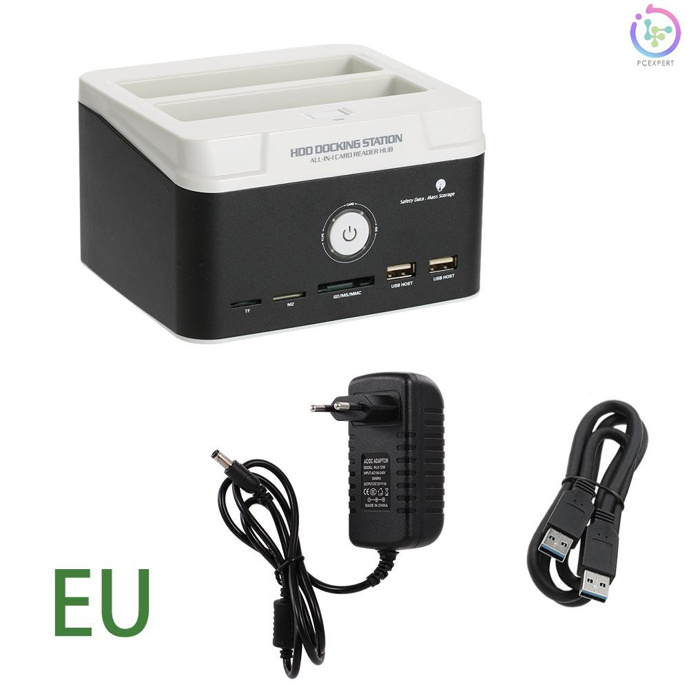 PCER♦Multifunctional 2.5"/ 3.5" USB 3.0 to SATA IDE External HDD Hard Drive Docking Station Card Rea