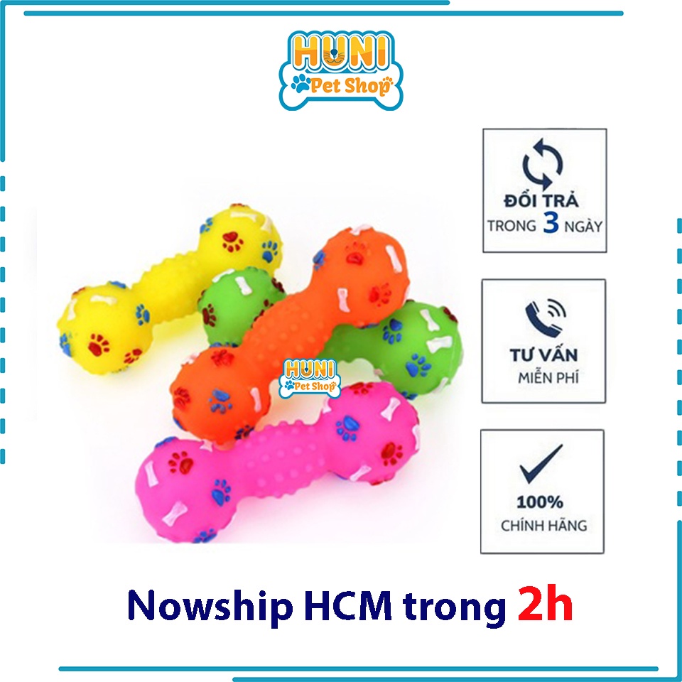 Đồ chơi cho chó xương cao su phát ra tiếng kêu đồ chơi cho chó gặm - Huni Petshop