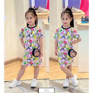 Đầm suông thun lạnh bé gái